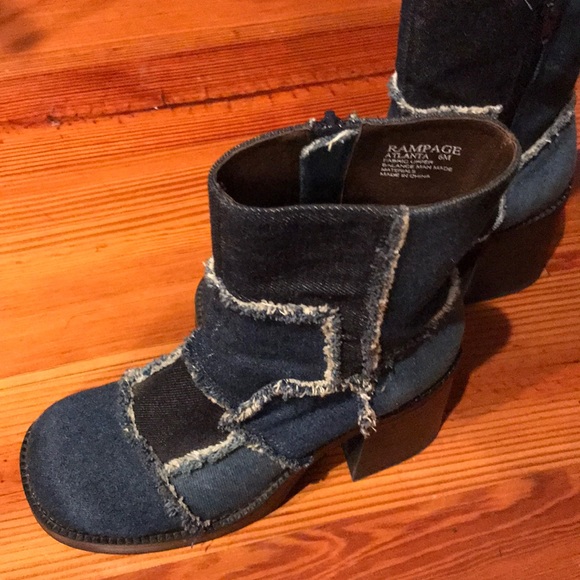 Denim Patchwork 90’s Boot - Picture 2 of 7